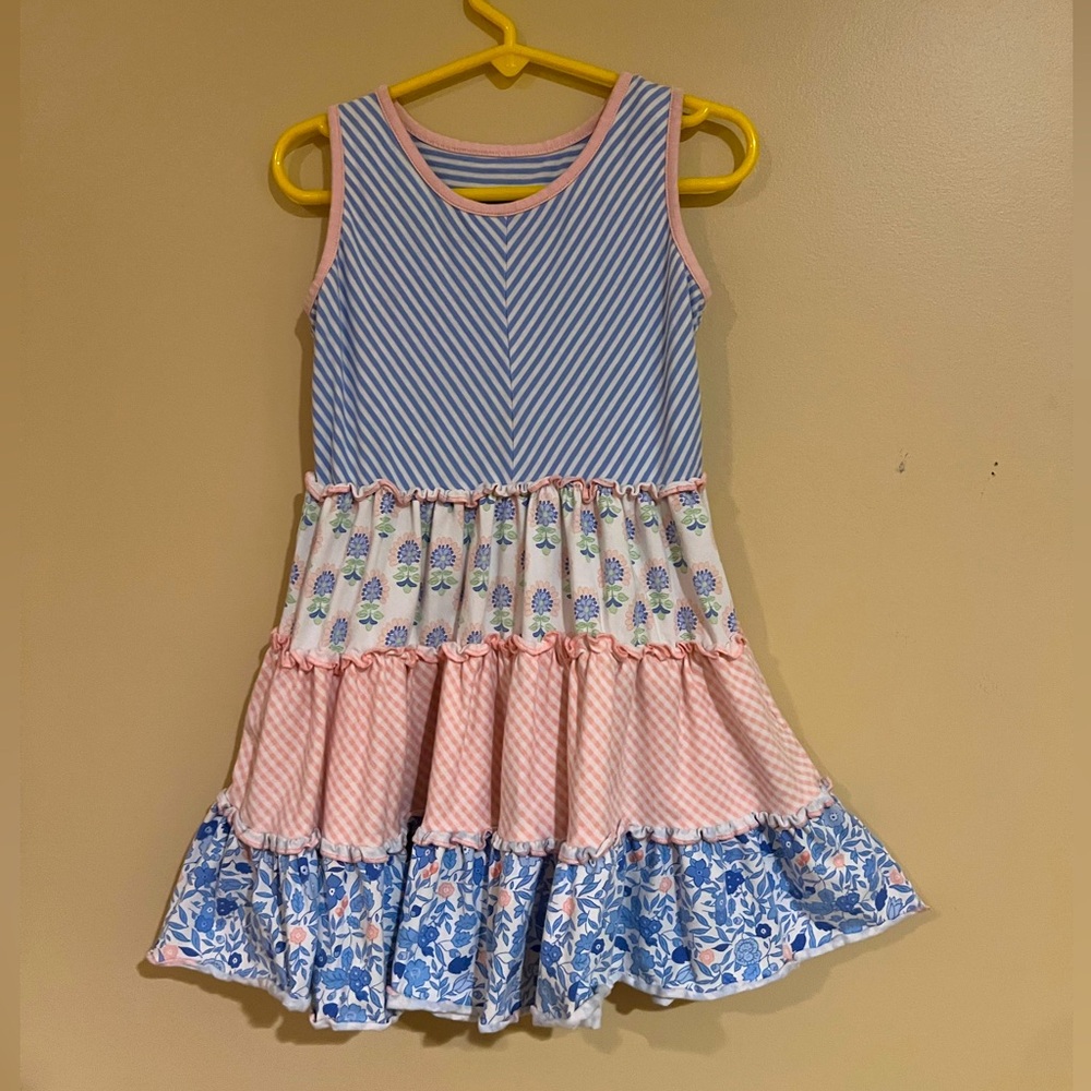 Serendipity by Shrimp and Grits Tiered Blue dress